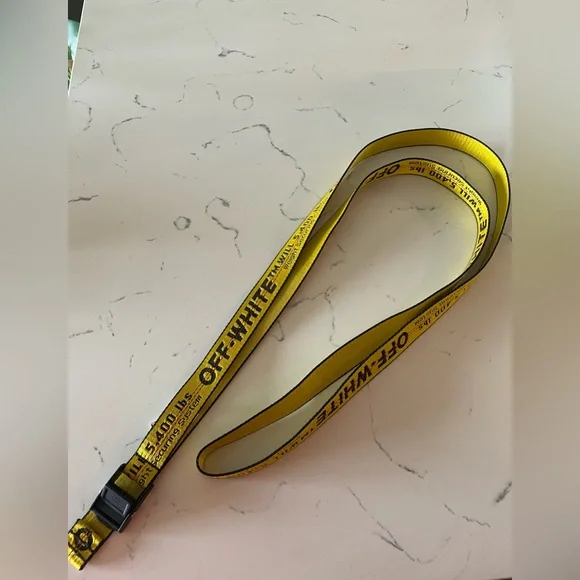 OFF-WHITE Belt - Spring/Summer 2019 Collection by Virgil Abloh - Yellow Canvas OFF-WHITE Belt - Spring/Summer 2019 Collection by Virgil  main image 4